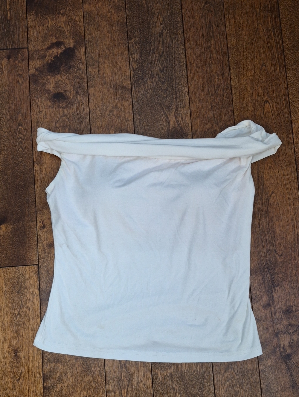 OGL White Off-Shoulder Crop Top